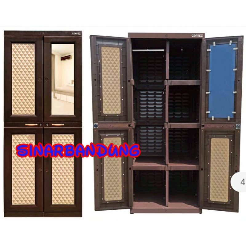 LEMARI PAKAIAN PLASTIK / LEMARI PLASTIK GANTUNG KACA