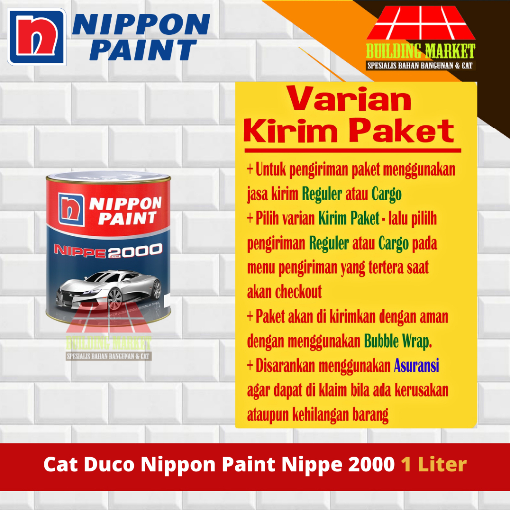 CAT DUCO MOBIL MOTOR DUKO MOBIL NIPPON PAINT NIPPE 2000 1 LITER PAKET