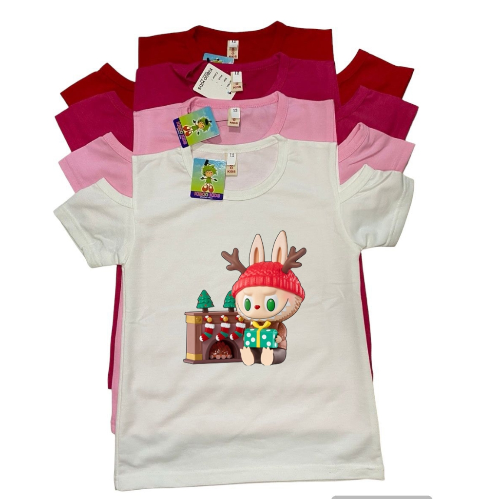 lilysia shop baju kaos anak perempuan sabrina labubu natal / pakaian atasan tshirt distro anak cewe 