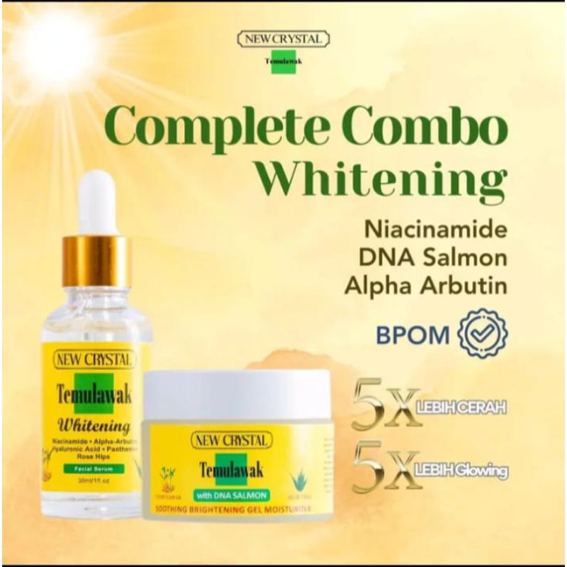 2In1 Serum Temulawak New Crystal Moisturizer Dna Salmon Bpom