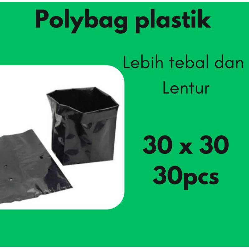 polybag ukuran 30 x 30 polybag 30pcs.