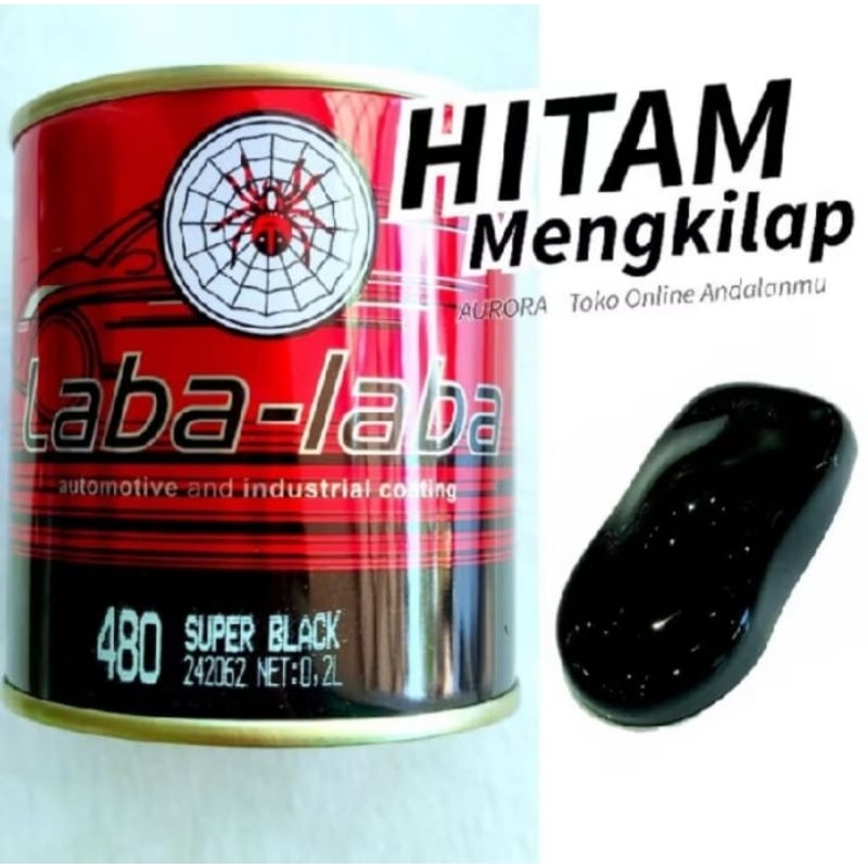 Cat Super Black Laba-Laba 480 Hitam Mengkilap/Hitam Glossy