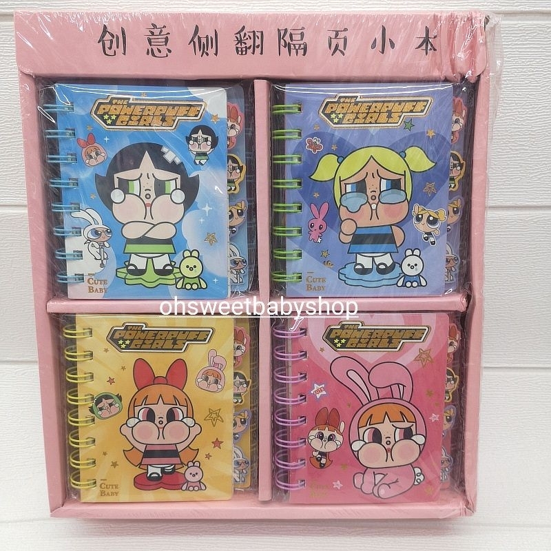 

Notebook Spiral Cry Baby x Power Puff Girl | Buku Catatan Pop Mart