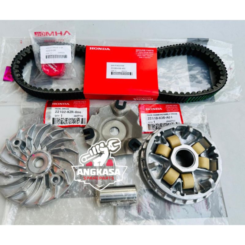Paket CVT Vanbelt + Rumah Roller + Kipas Vario 150 Vario 125 New LED paket CVT 3 Aitem Rumah Roller 