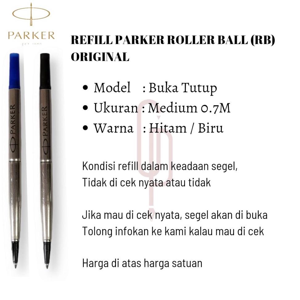 

ART E2N4 Isi Pulpen Parker Parker Refill RollerBall RB