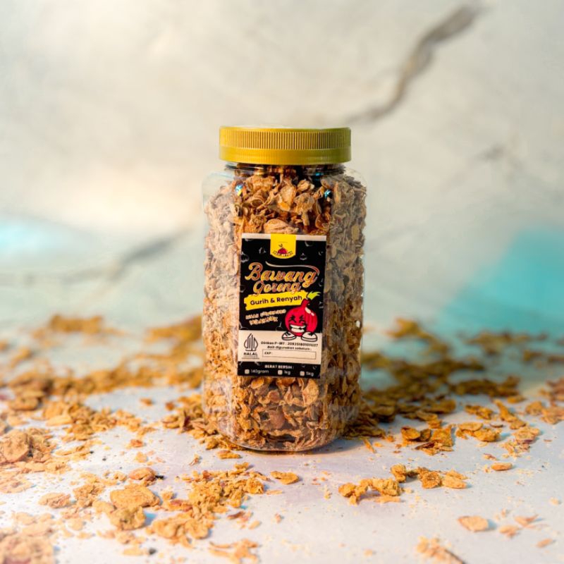 

(ORIGINAL) Bawang Goreng Asli Campuran Tepung 1% 220gr, Enak dan Renyah, Bawang Goreng Murah