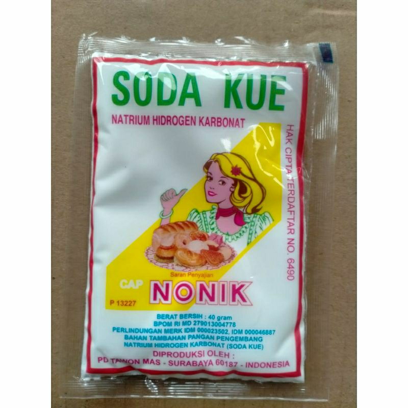 

Soda Kue Cap Nonik 40gr (Kemasan hijau )