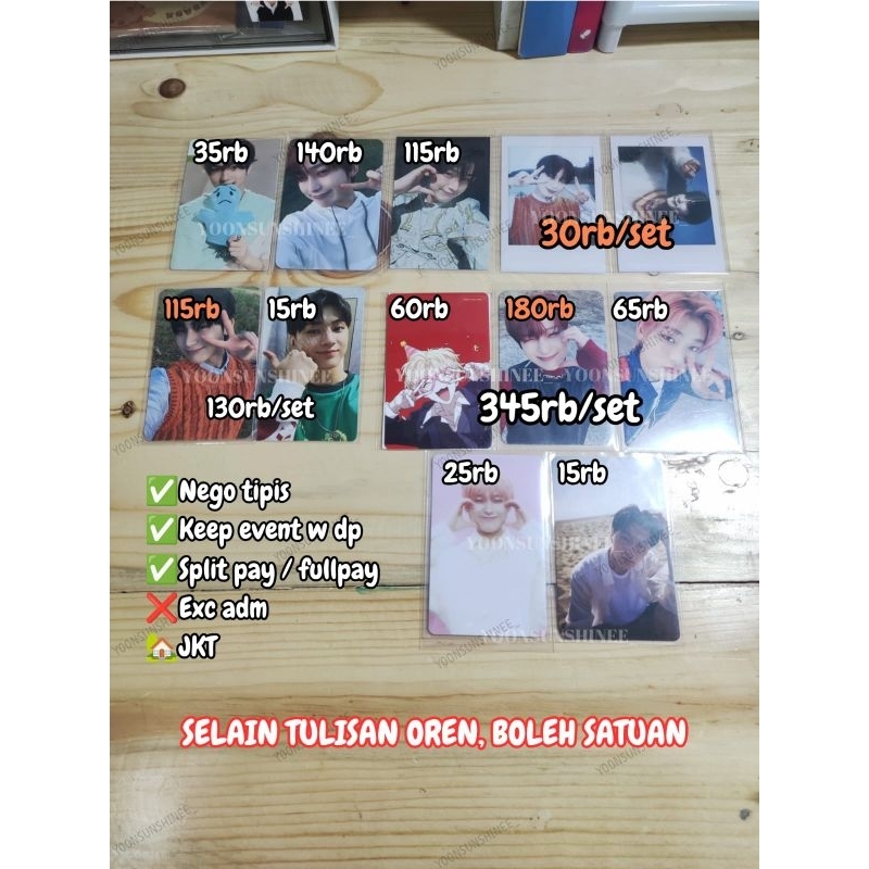 [READY STOCK PT 1] SUNOO DICON SPC| JUNGWON SUNOO STICKER PHOTOCARD ORANGE BLOOD | JUNGWON TINCASE R