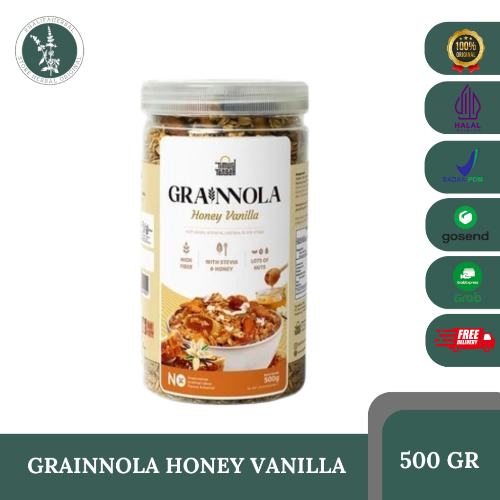 

Grainnola Dark Vanilla Honey 500gr Sereal Sehat Timur Tengah