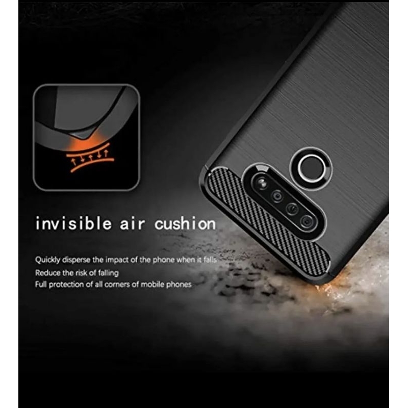 Soft Case LG Q51 K51 Reflect Soft Case Brushed Carbon Fiber Shockproof