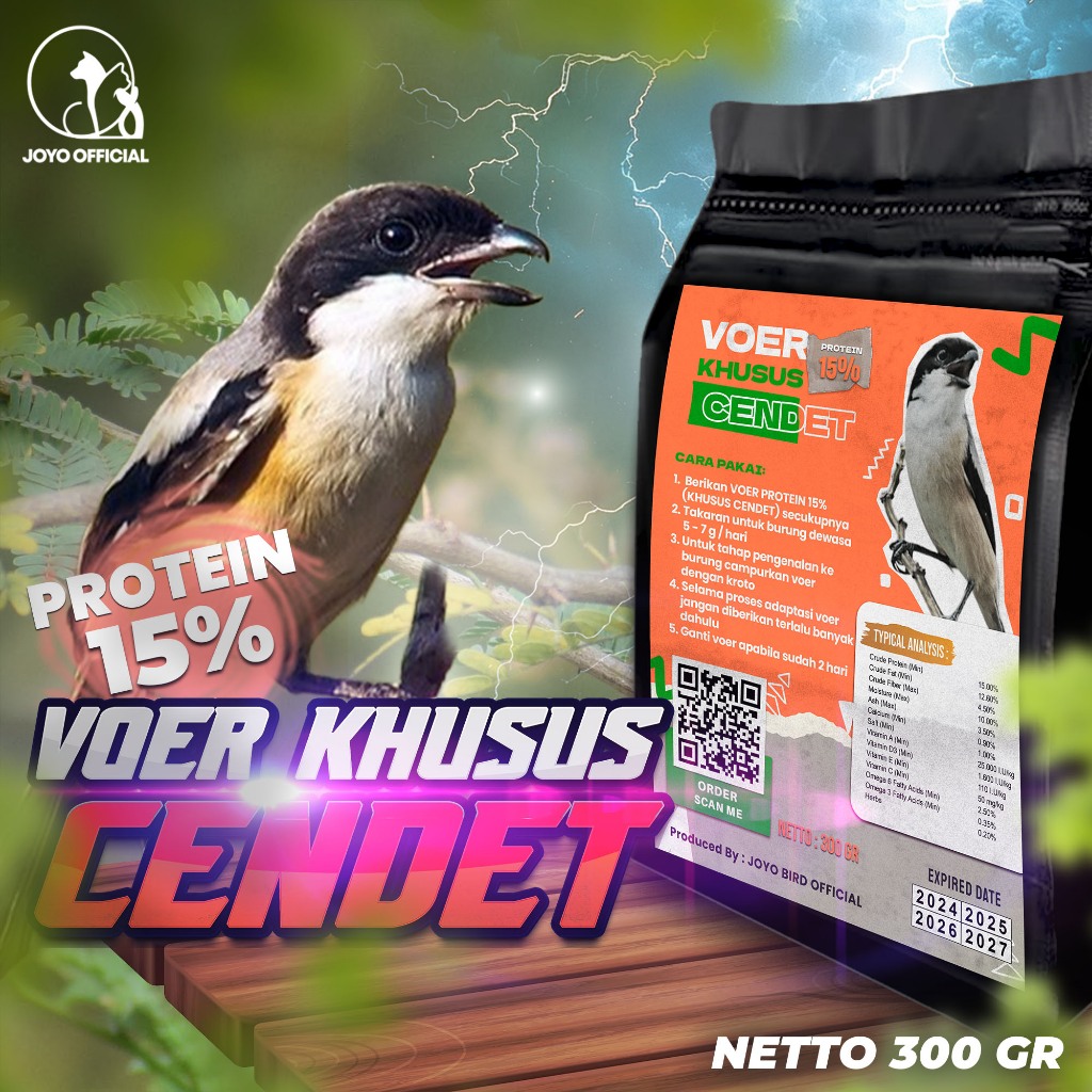 MAKANAN BURUNG CENDET | VOER BURUNG CENDET | VOER HARIAN | VOER NUTRISI KOMPLIT | VOER HARIAN KHUSUS