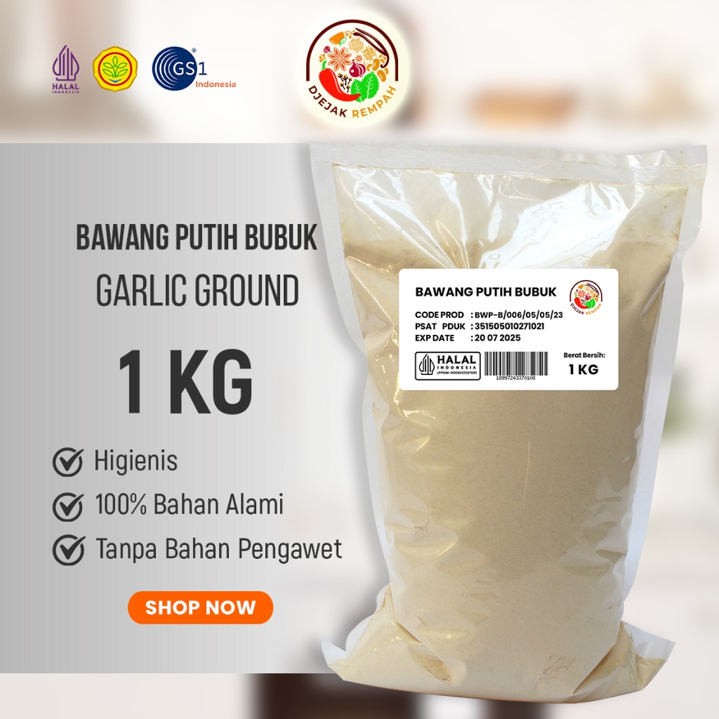 

Bawang Putih Bubuk / Garlic Powder (Kemasan 250 Gr - 1 Kg)