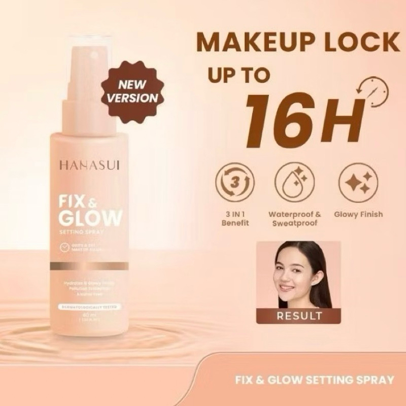 RG - BPOM HANASUI FIX & GLOW SETTING SPRAY 60ML