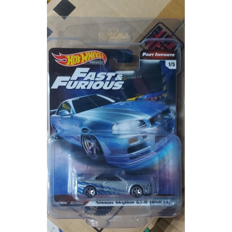 Hot Wheels Premium Nissan Skyline R34 Brian Fast Imports