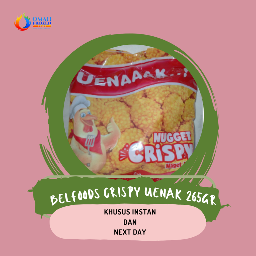 

Belfoods Chicken Nugget Crispy 225gr Naget Ayam (KHUSUS INSTANT & NEXT DAY)