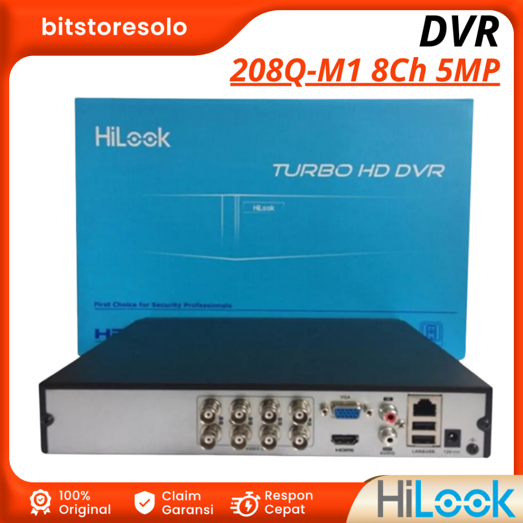 DVR CCTV HILOOK DVR 208Q-M1 8 Channel 5MP 5 MP
