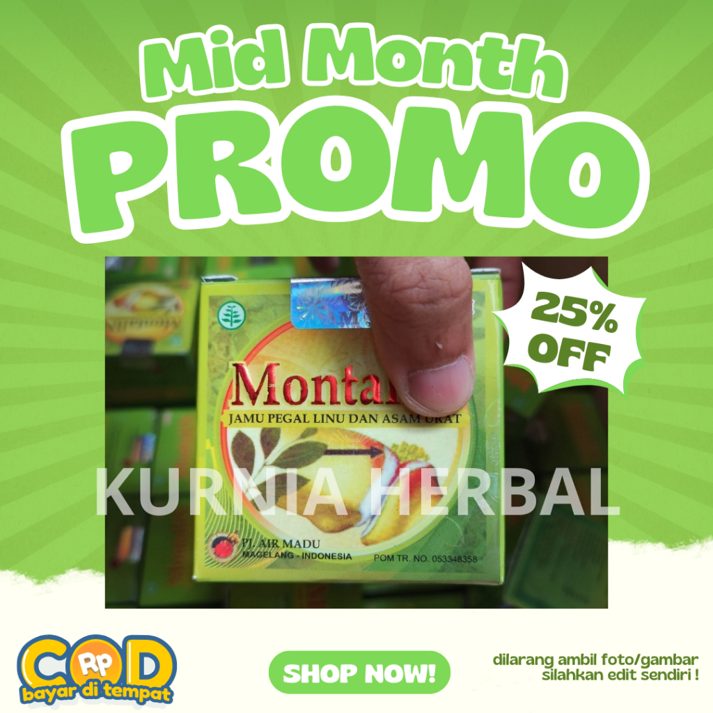 

COD KIRIM HARI INI 1 pack 10 sachet × 4 kpsl aturan minum: *minum secara teratur 2 kpsl *minum bila parah 2x2 kpsl per hari (montaline)