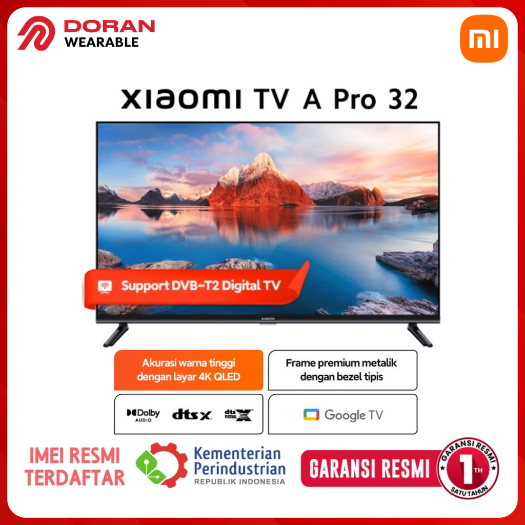Xiaomi TV 32" A Pro Series - Xiaomi 32 Inch - TV 32A Pro - A32 Pro | Garansi Resmi