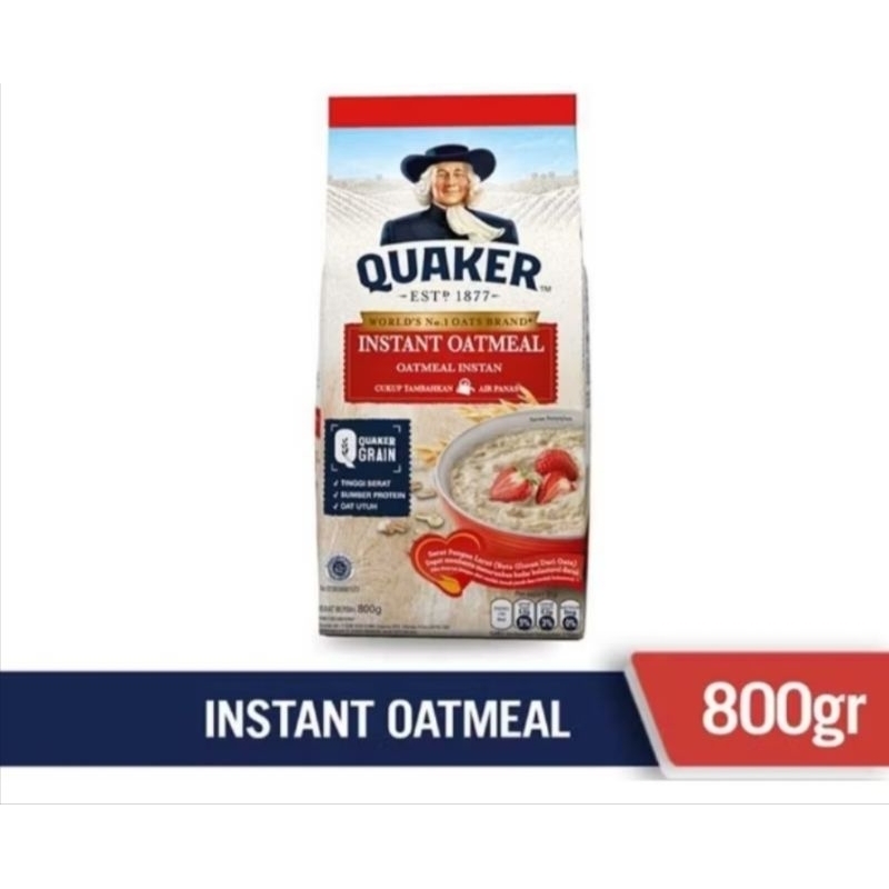 

Quaker instan merah 800 gram dan Quaker quick cooking Biru 800g