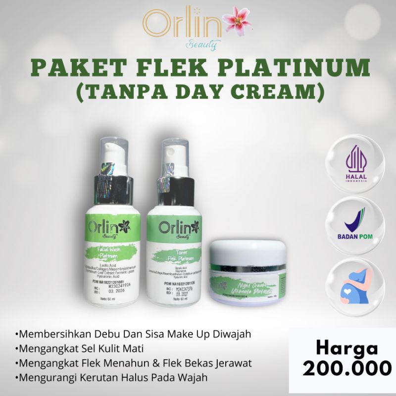 Paket Flek tanpa Day Cream Orlinbeauty Skincare BPOM Memutihkan dan memudarkan Flek Membandel flek h