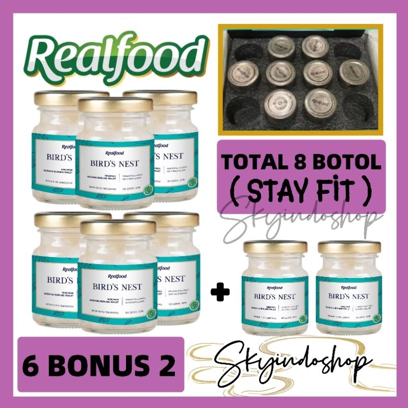 

Realfood Stay Fit ( 6 Bonus 2 ) Minuman Sarang Burung Walet Bpom Halal