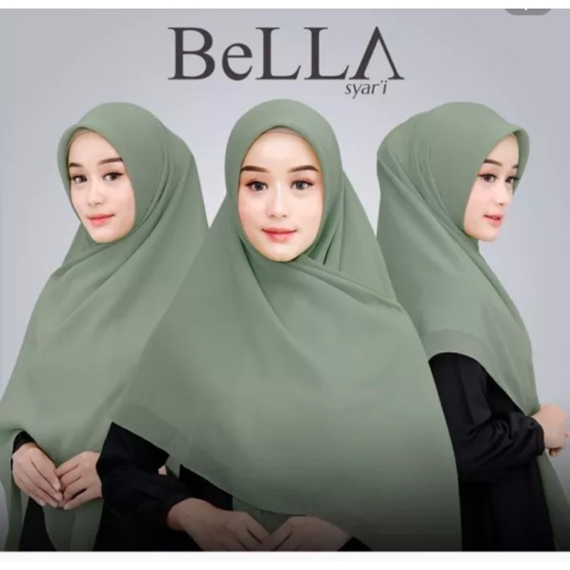 Bella Square Jumbo Syari 140 x 140 cm Hijab Segi Empat Syar'i Kerudung Jilbab Murah