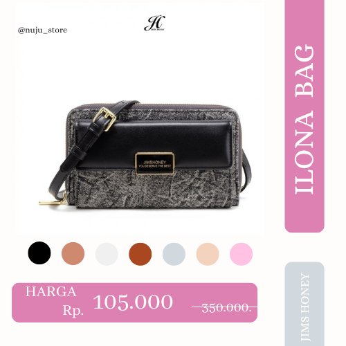 TAS SELEMPANG WANITA ILONA TAS HP MINI BAG  TAS WANITA DOMPET TAS MINI SLING ABG  JIMSHONEY