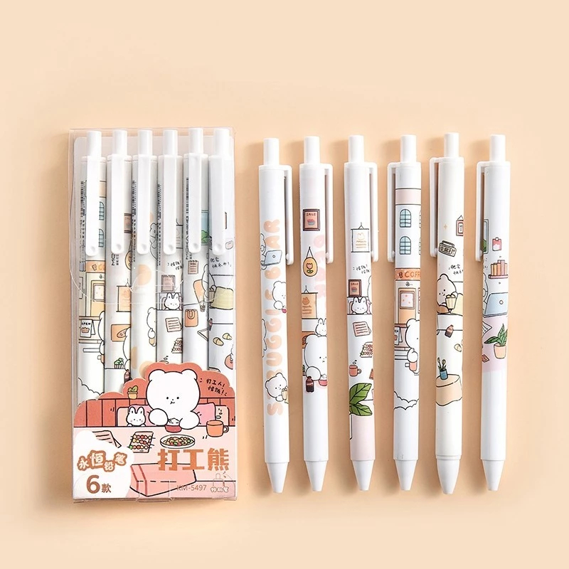 

Pulpen GEL Mekanik 0.5 MM ISI 6 PCS Motif Kartun Beruang