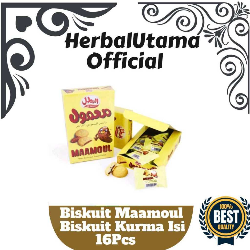 

Biskuit Maamoul Isi 16 Pcs | Biskuit Kurma Oleh oleh Haji Umroh Asli