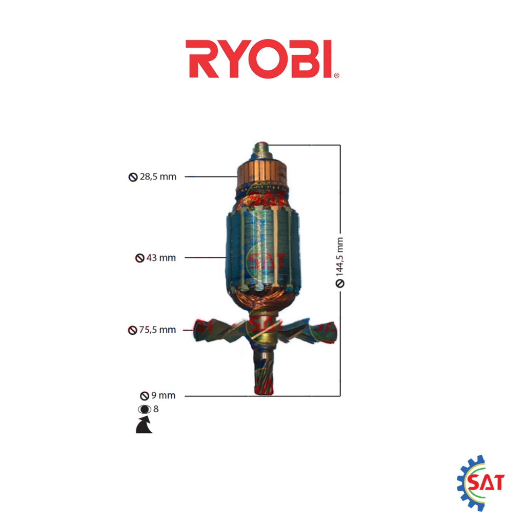 Armature / Angker W 560 Ryobi Mesin Gergaji W560 Circular Saw / Circle