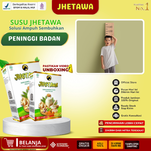

Susu Peninggi Badan Remaja - Suplemen Peninggi Badan Anak & Dewasa, Vitamin Pertumbuhan & Kekuatan Tulang, Penambah Tinggi Badan Herbal Alami, Susu Bubuk Tinggi Kalsium, Susu Kambing Etawa Untuk Badan Tinggi dgn Jhetawa Goat Milk Original