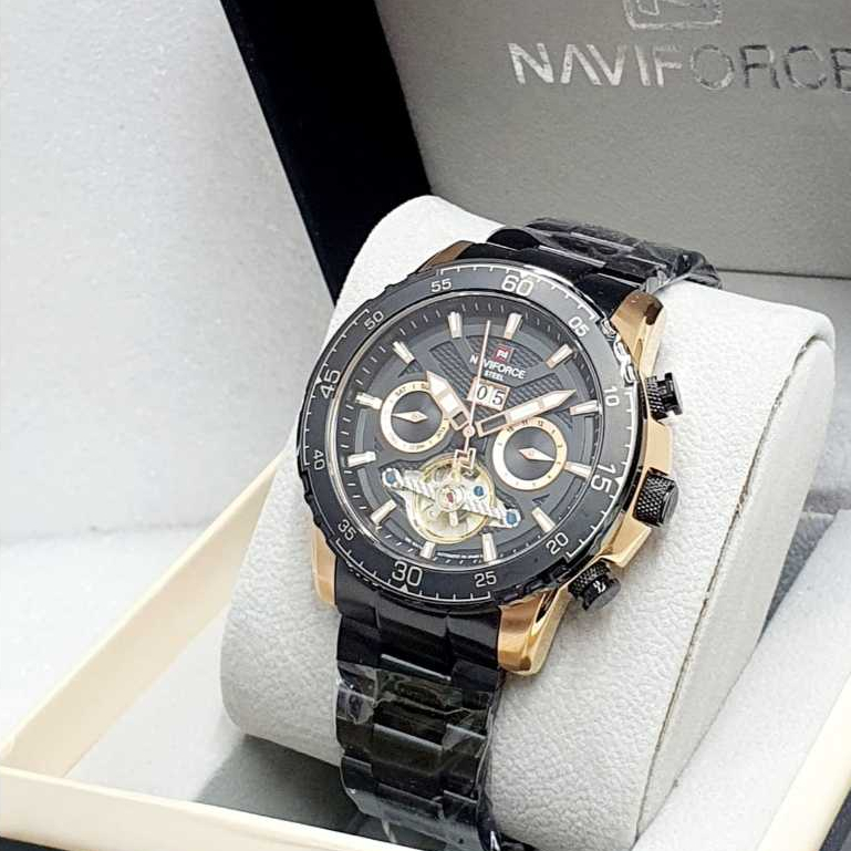 NEW JAM TANGAN PRIA CASUAL NAVIFORCE 1001 AUTOMATIC ORIGINAL STRAP RANTAI