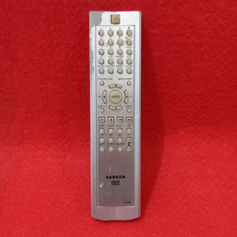 Remote DVD Player SANKEN Original Asli . RC - D05 . Remote DVD .