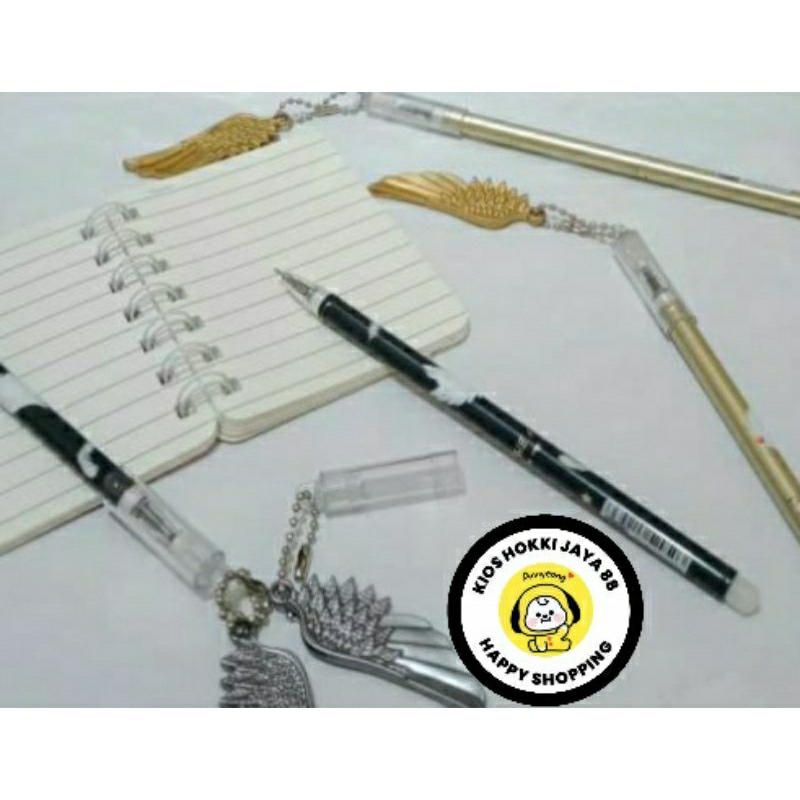 pulpen gel gantungan/pulpen karakter/pulpen unik/pulpen lucu/pulpen bisa hapus/erase pen