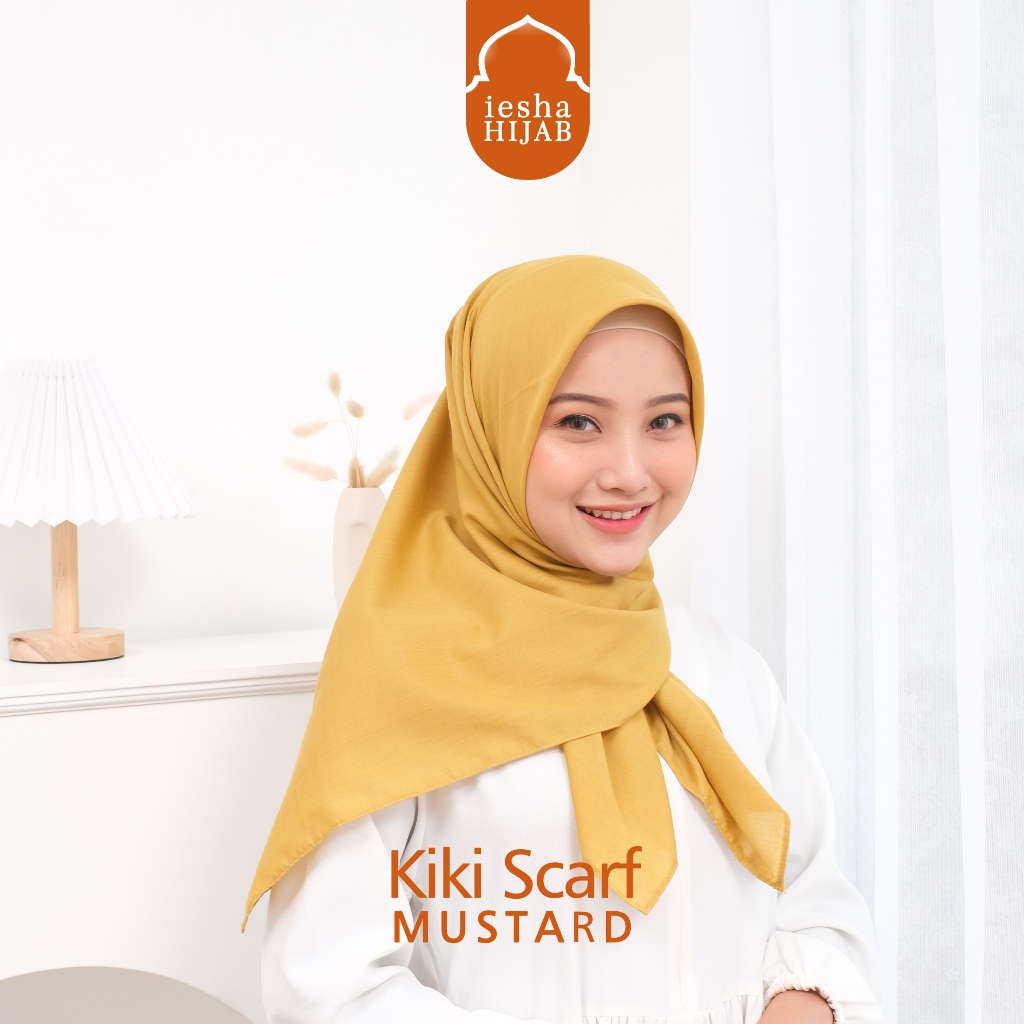 JILBAB SEGI EMPAT KUNING MUSTARD, JILBAB KATUN ADEM, JILBAB SERAGAM KANTOR, SEKOLAH, JILBAB ASN PNS