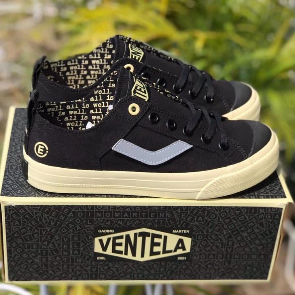 [FREE KAOS KAKI] SEPATU VENTELA ALL IS WELL X EVIL X PAPA GADING MARTIN VENTELA EVIL HIGH BLACK NATU