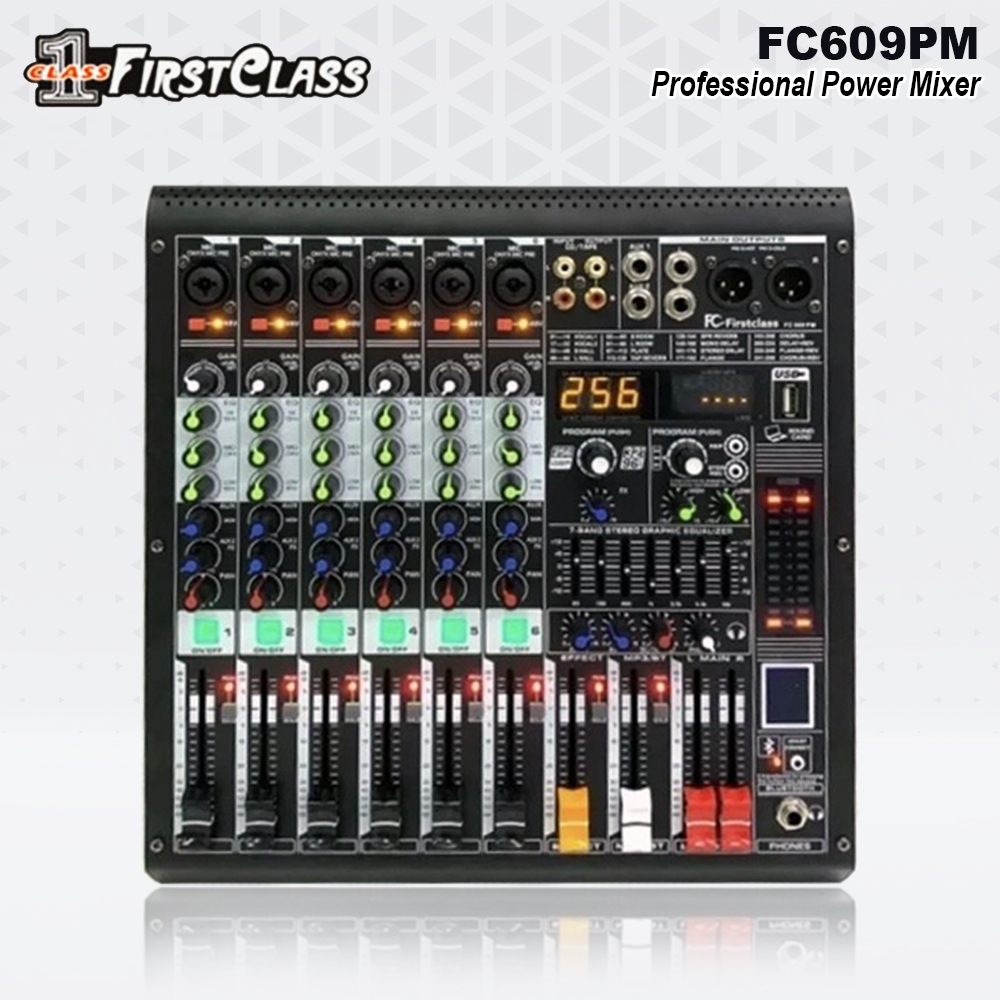 Power Mixer 6 Channel FIRSTCLASS FC609PM | FC 609PM | FC 609 PM Original
