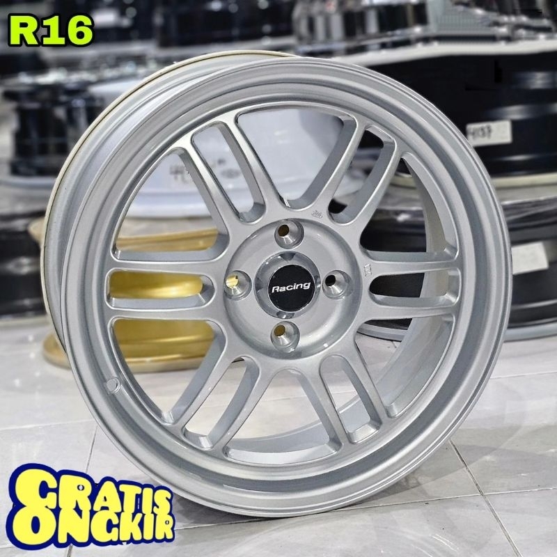 BONUS PENTIL velg mobil ring 16 ENKEI RPF1 LEBAR 7 ET 42 velg mobil racing import R16 velg mobil rin