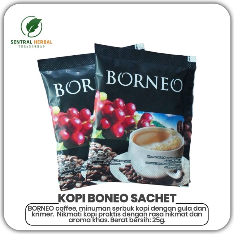 

Kopi Borneo Original Minuman Serbuk Kopi Gula & Krimer Isi 1 Sachet BPOM