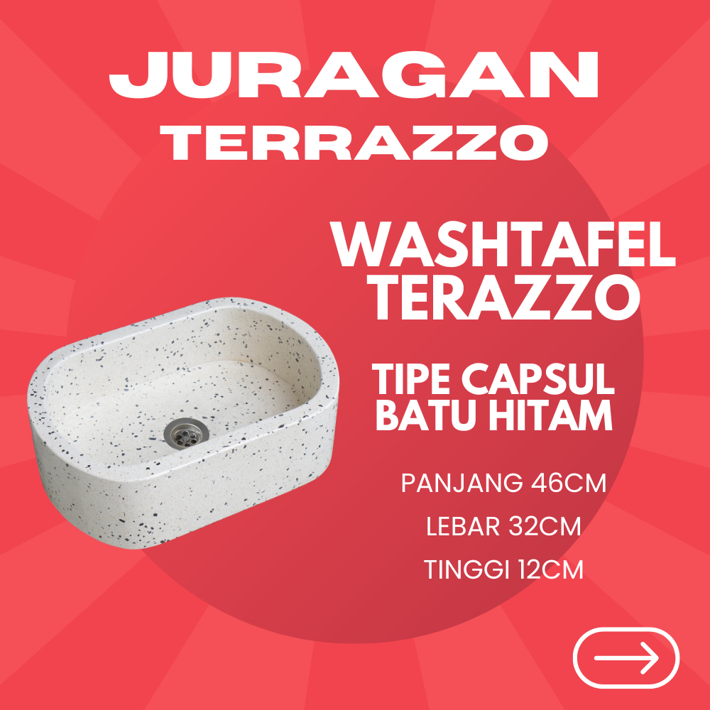 JURAGAN_TERAZZO - WASTAFEL TERASO BALI MARMER MEJA MINIMALIS CUCI TANGAN WASTAFEL TIPE CAPSUL