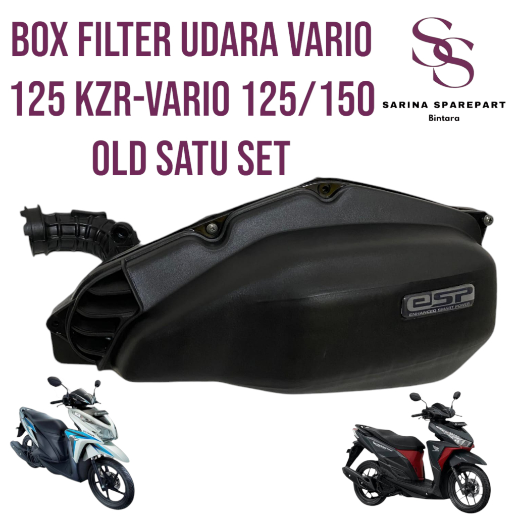 Box Filter Udara+Selang Rumah Filter Udara Vario Techno 125 FI Vario 125 150 Led Old Vario 125