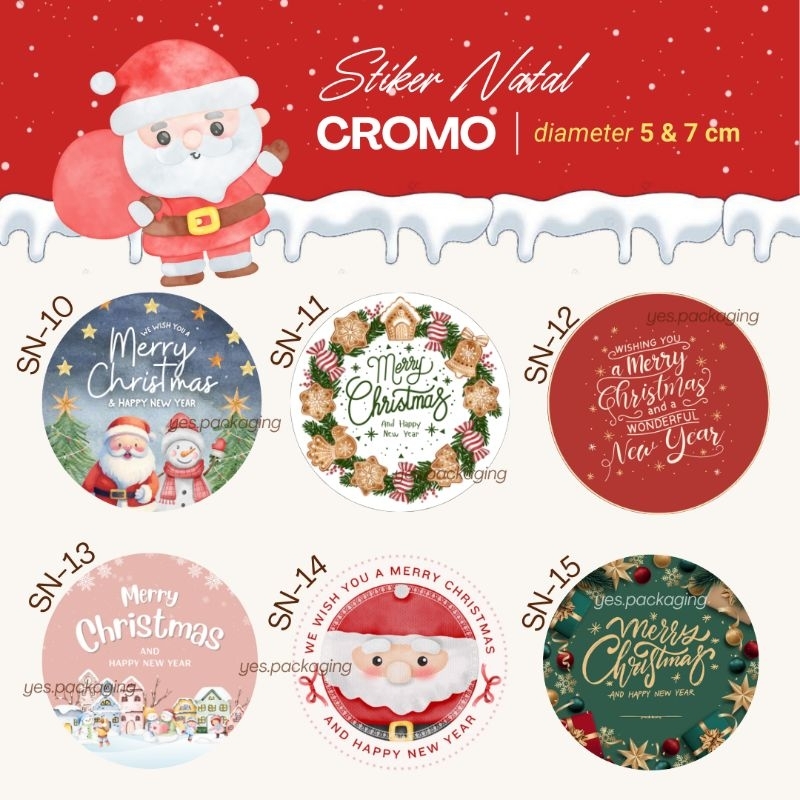 

[12pc] STICKER Toples Cup Edisi Natal Christmas 2024