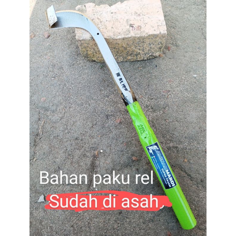 pisau sadap bahan paku rel