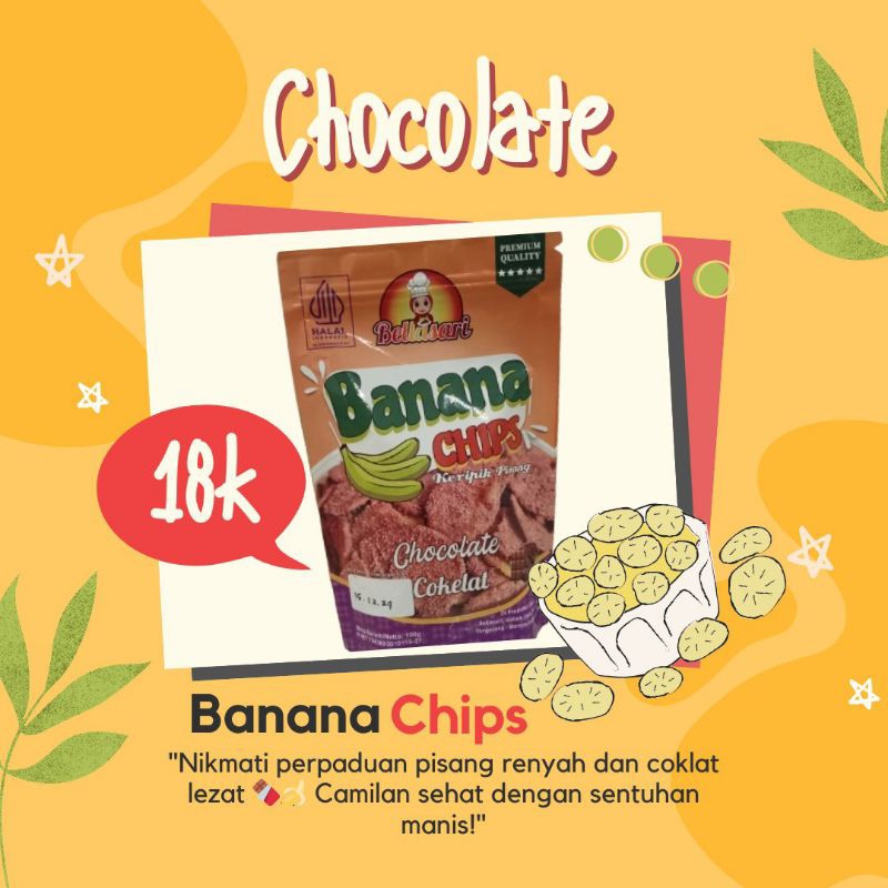 

Chocolate Banana Chips | Keripik Pisang Cokelat (100gr)