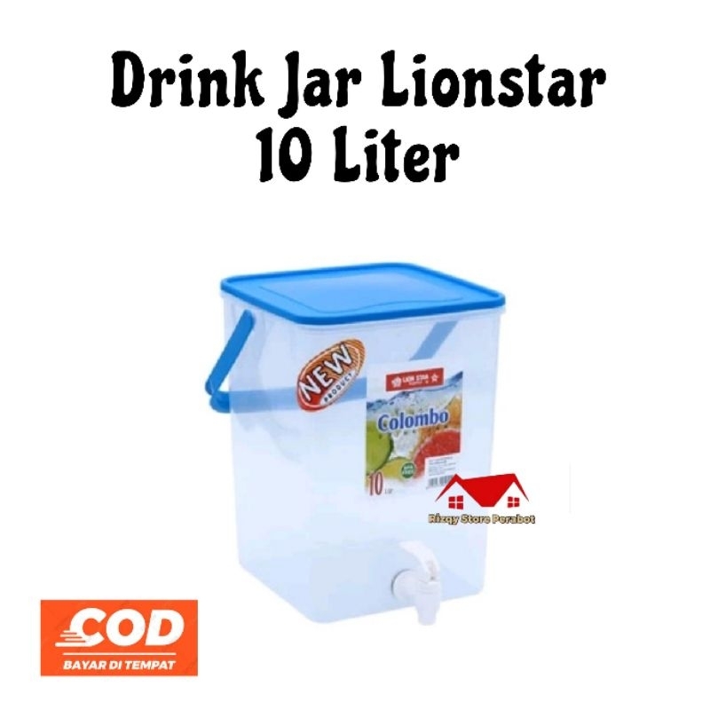 Drink Jar 10 Liter Colombo Lion Star/Drijer Air Panas Dingin/Dispenser Air Minum 10 Liter Lion star