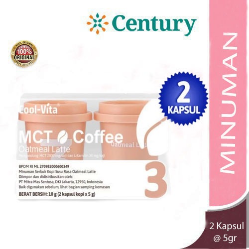 

Coolvita MCT Kopi Kapsul 2pcs Oatmeal Latte / Minuman / Kopi Kesehatan