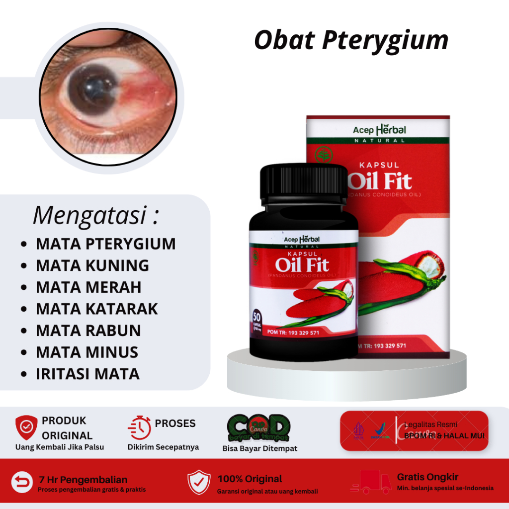 Oil Fit - Obat Pterygium, Obat Mata buram, Obat penglihatan kabur, Obat Mata Berlemak
