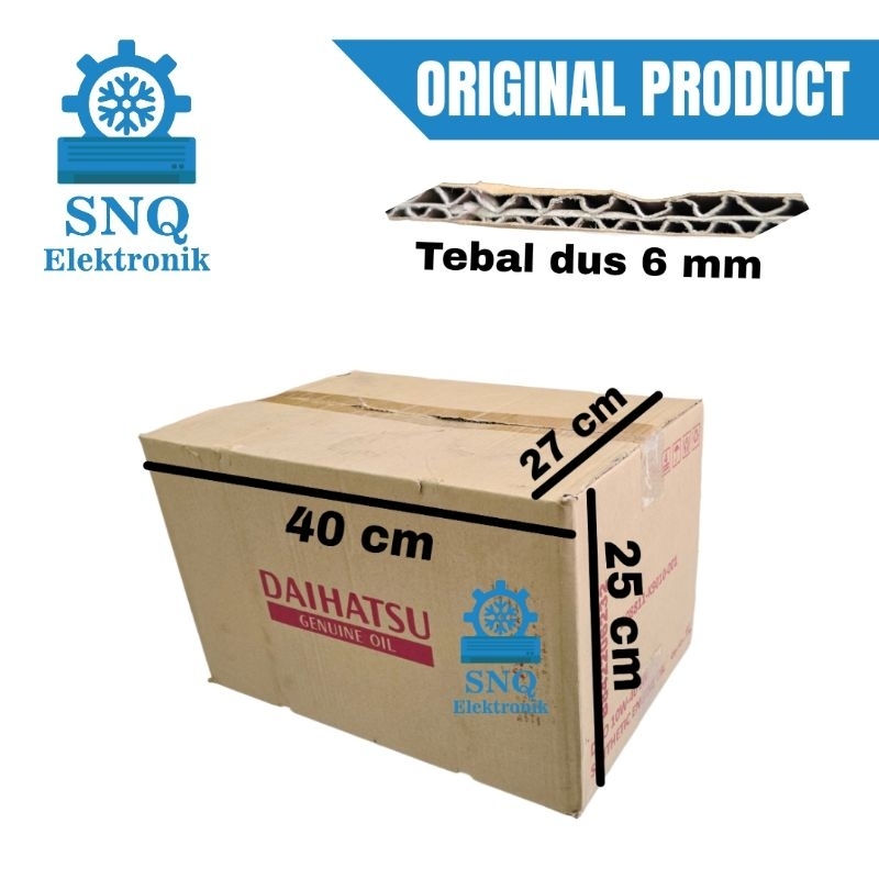 

Kardus bekas 40x27x25 tebal 6 mm - Kerdus bekas PxLxT 40 x 27 x 25 double wall 6mm