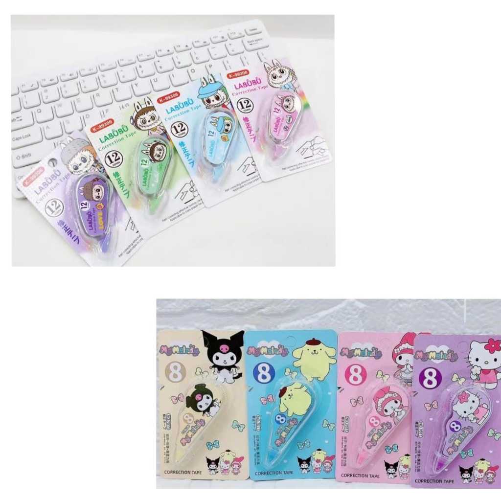 

READY TIP X KERTAS TIP EX KERTAS CORRECTION PEN ANAK MOTIF LABUBU DAN SANRIO KUROMI CINAMOROL MELODY