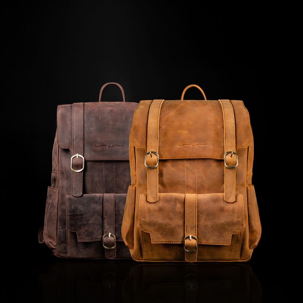 Kenes Leather Tas Ransel Pria Kulit Asli Backpack ARTHUR - Free Grafir Nama